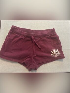 Vans Women's Burgundy Athletic Fleece Shorts